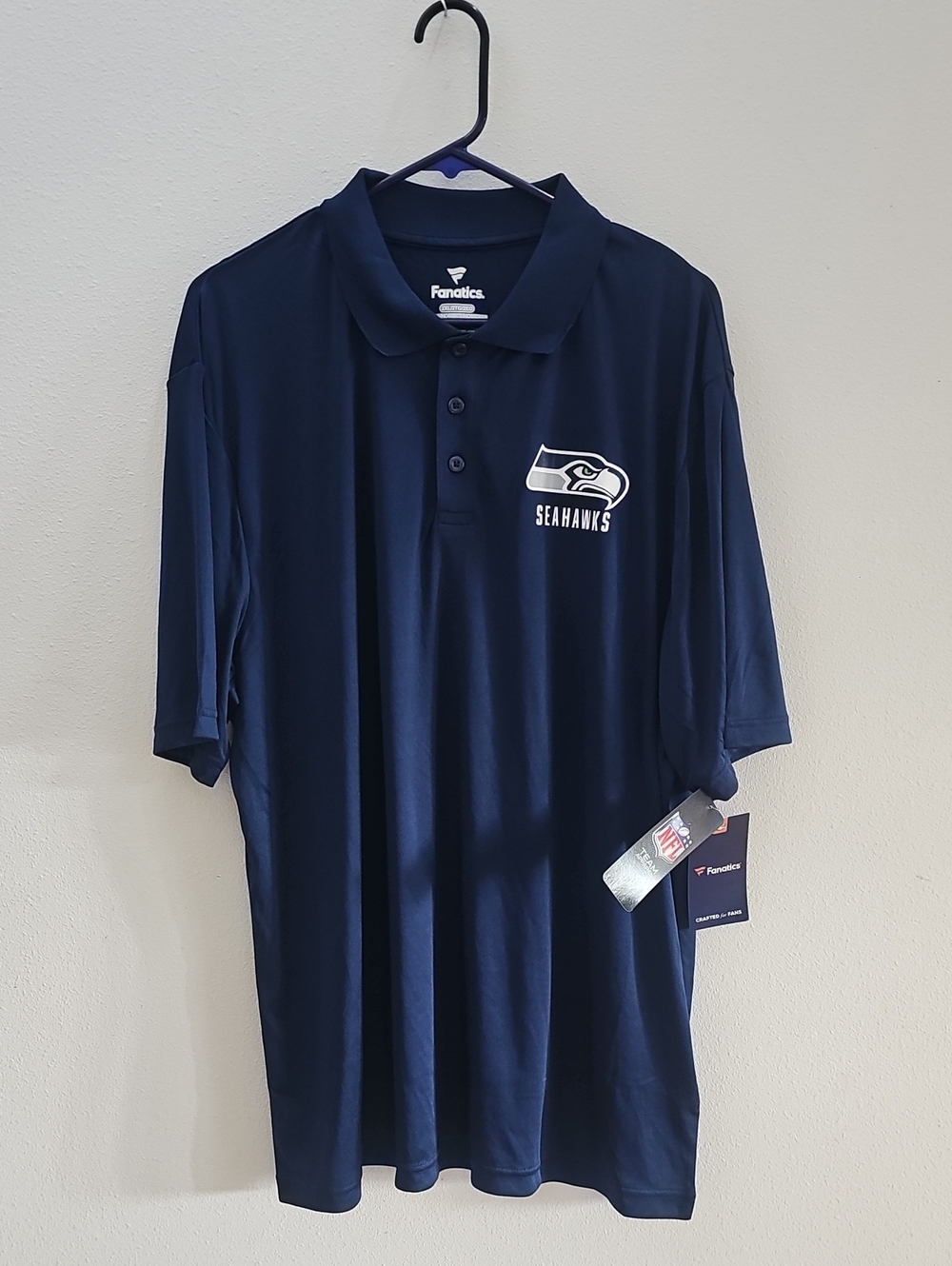 Fanatics Navy Seattle Seahawks Polo with Team Logo